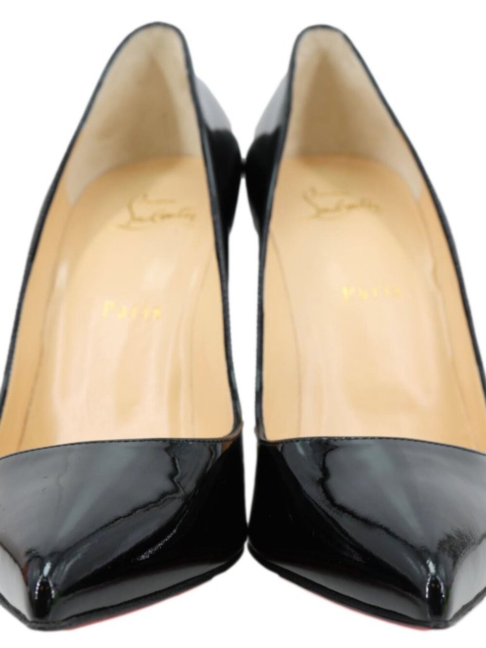 Christian Louboutin Pigalle Follies 100 Patent Leather Pumps Black Size 40.5